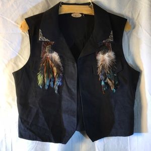 Haley Reserve western rodeo fest suede vest Sz M